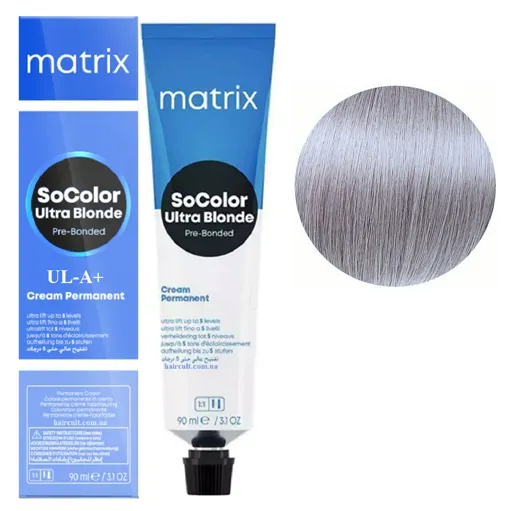 UL-A+ Ультраблонд попелястий плюс Крем-фарба для волосся, 90 мл SoColor Pre-Bonded MATRIX (оновлений дизайн)